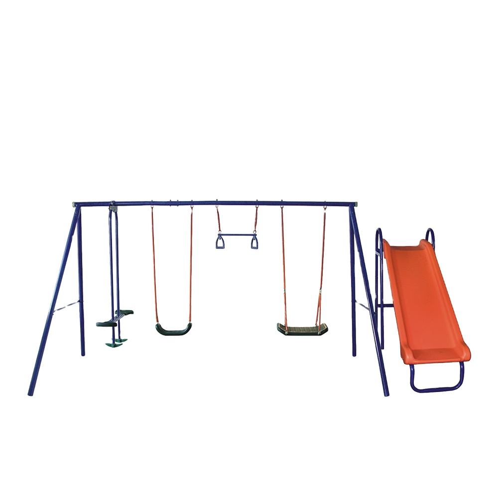 Kids Outdoor Swing Set With Slide - Ensemble de balançoire et toboggan pour