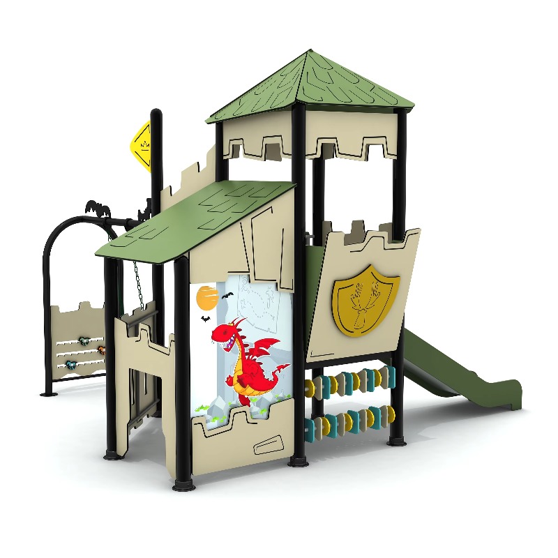 Kids Outdoor Wooden Playhouse - Structure de jeu extérieure en bois