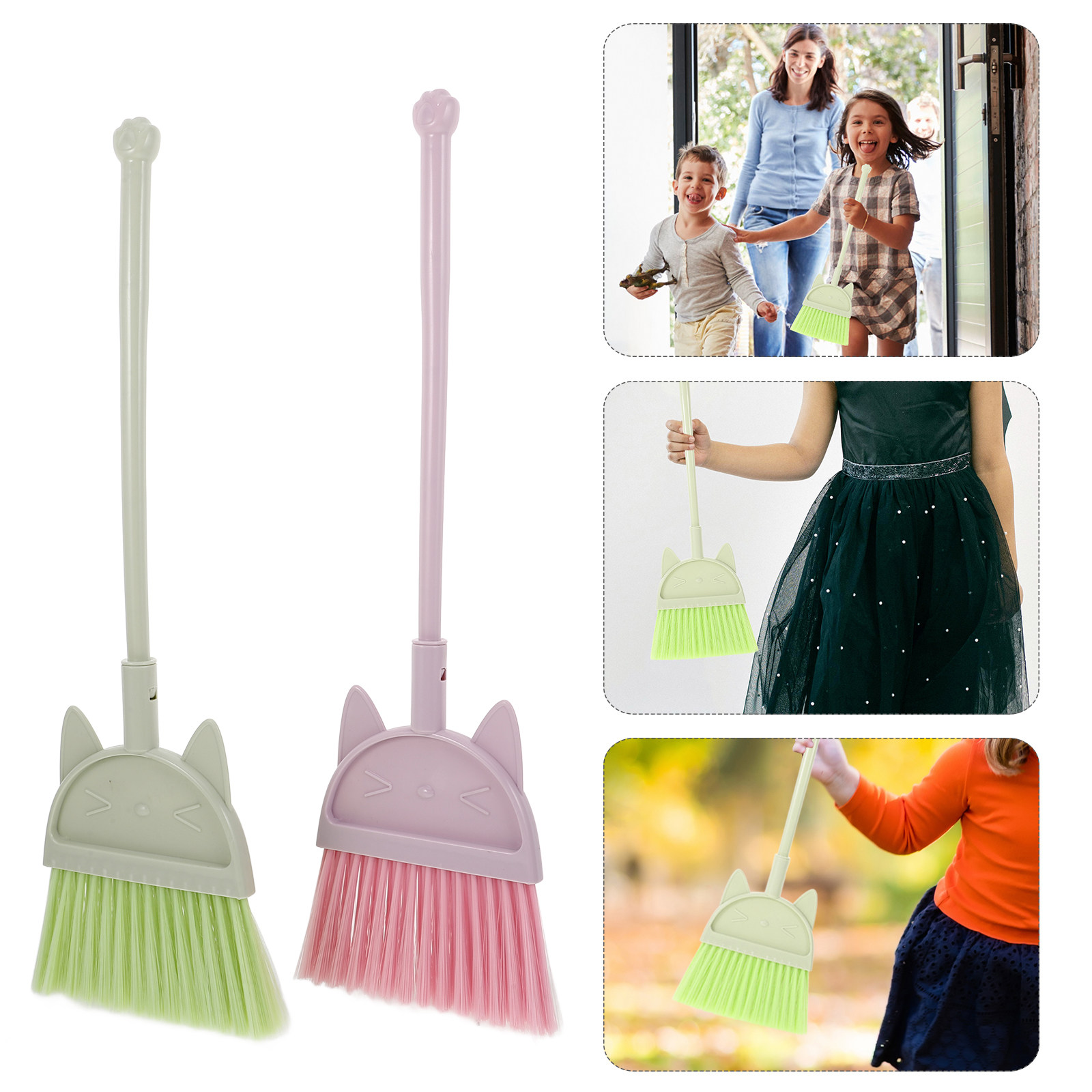 Kids Outdoor Broom - Ensemble de 3 balais pour enfants,