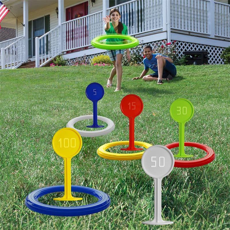 Kids Outdoor Games For Party - Jeu de lancer d'anneaux en plastique