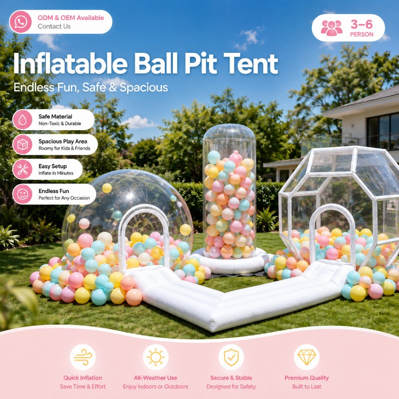 Outdoor Tent Playhouse - Tente gonflable pour piscine à balles,