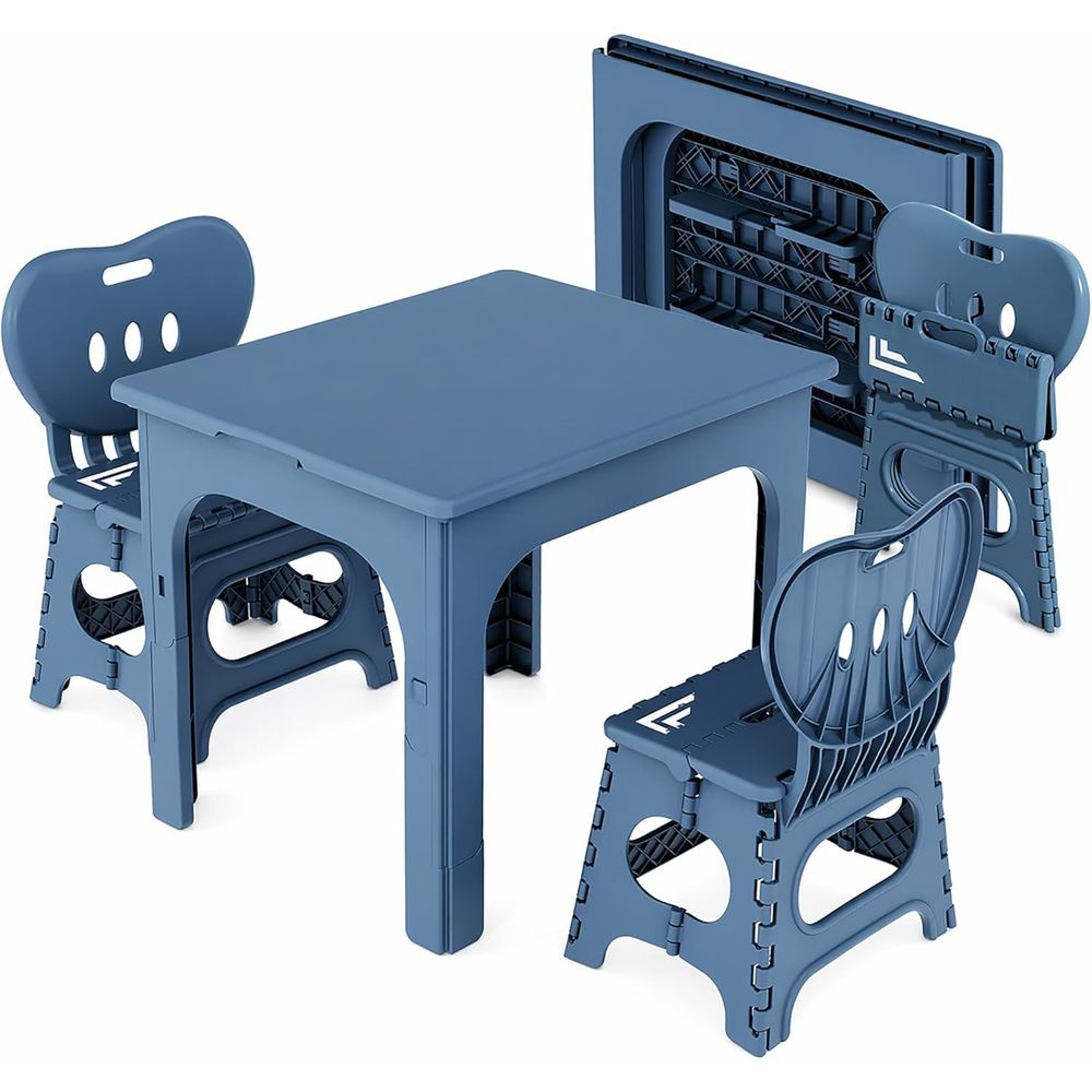 Kids Outdoor Table And Chair Set - Ensemble table et chaises pliables, table