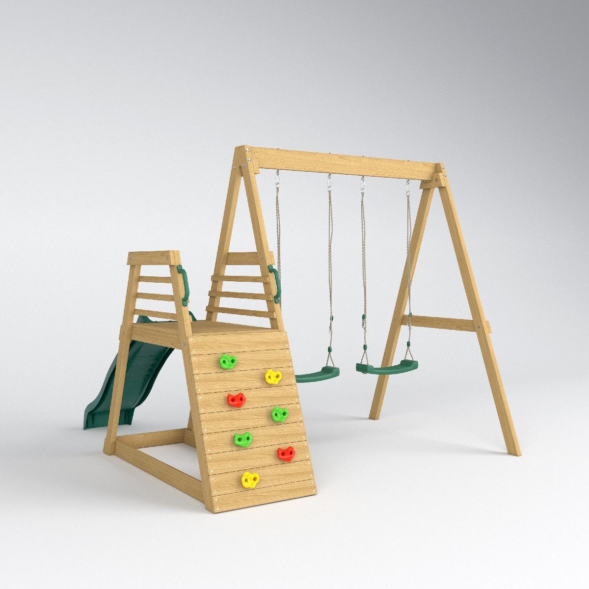 Kids Outdoor Swing Set With Slide - 2026 Kit de jeu gonflable pour