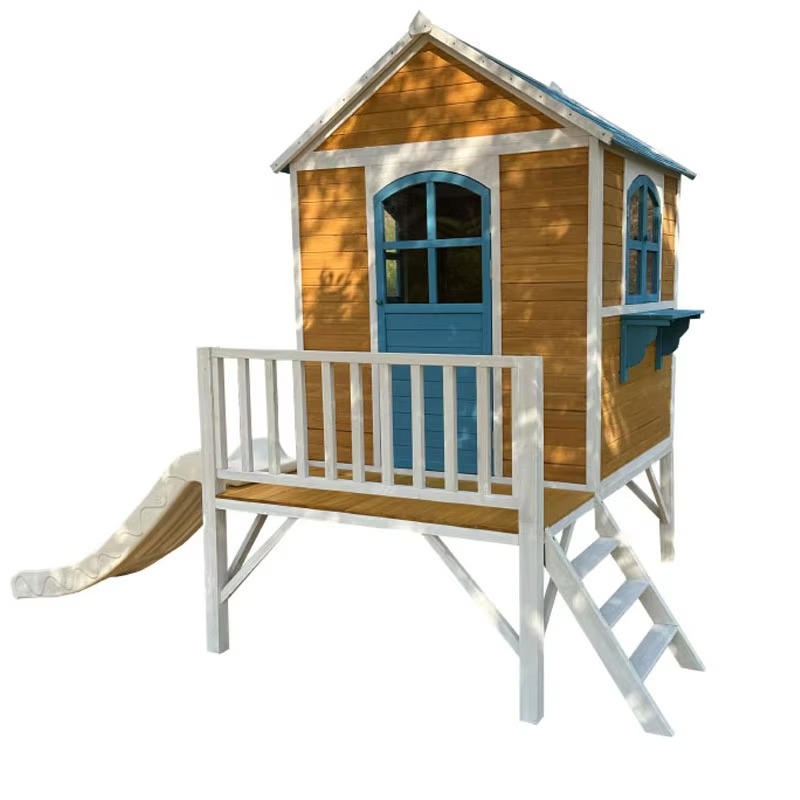 Kids Outdoor Wooden Playhouse - Maison de jeu en bois moderne