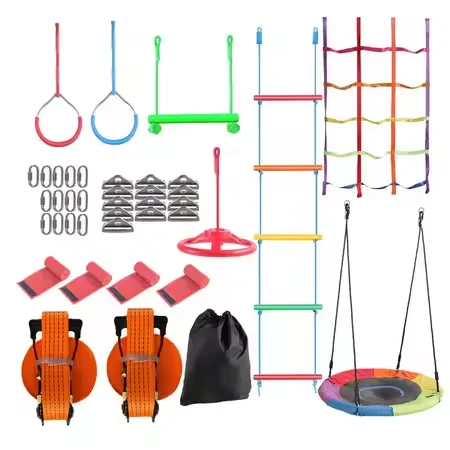 Kids Outdoor Monkey Bars - Kit de parcours d'obstacles Warrior pour