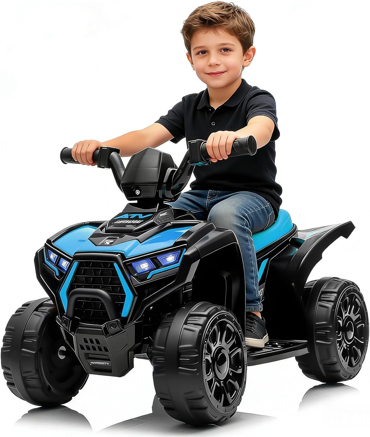 Kids Outdoor Electric Quad - Quad ATV pour enfants 6V bleu,
