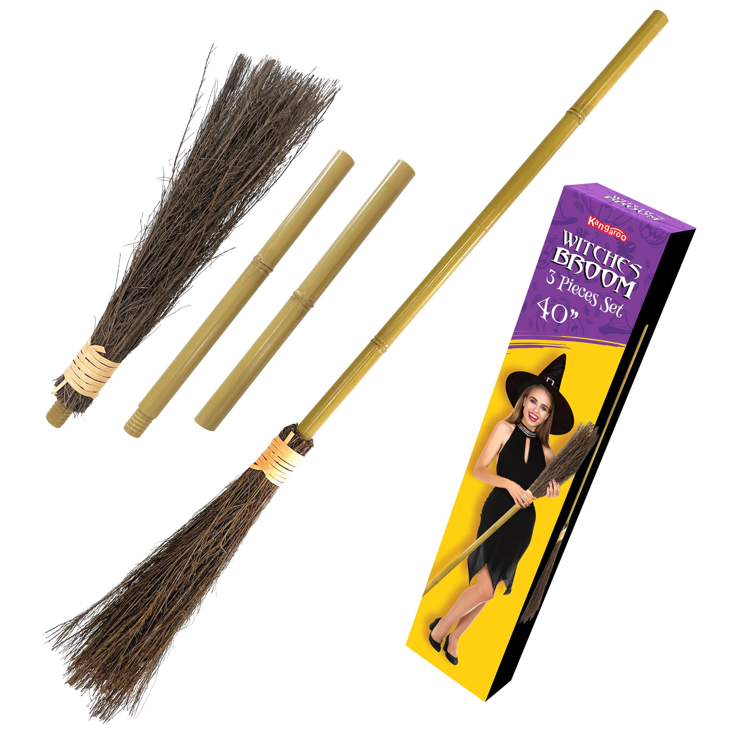 Kids Outdoor Broom - Balai de sorcière en bambou de