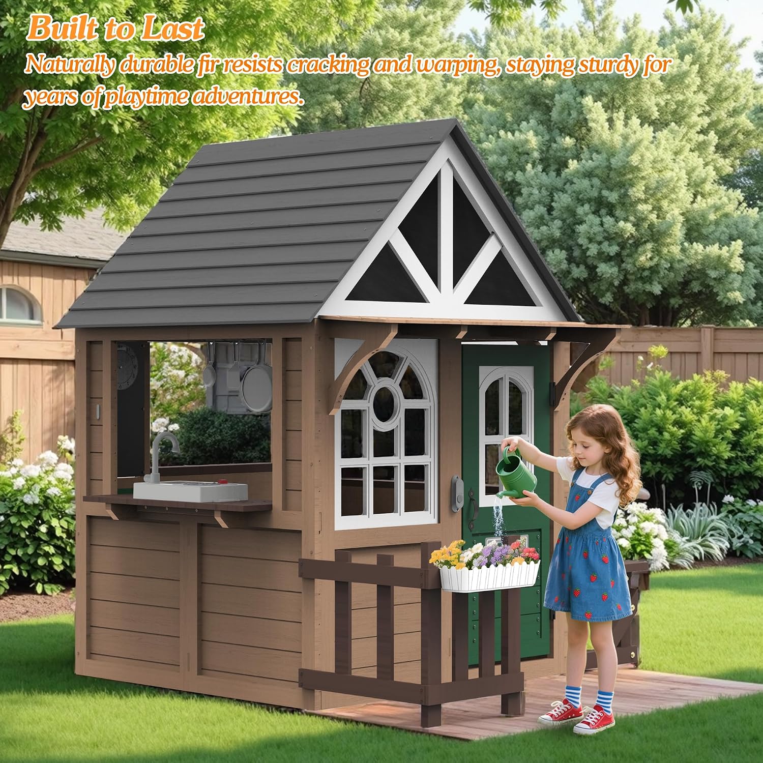Maison de jeu extérieure Seize - Kids Outdoor Wooden Playhouse avis et prix