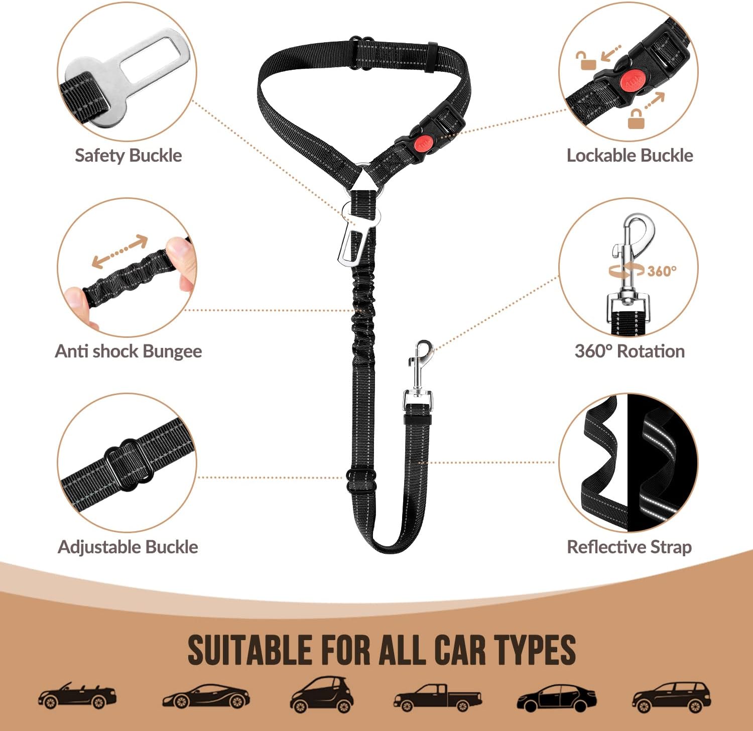 Ceinture de sécurité pour chie - Swing Seat Belt avis et prix