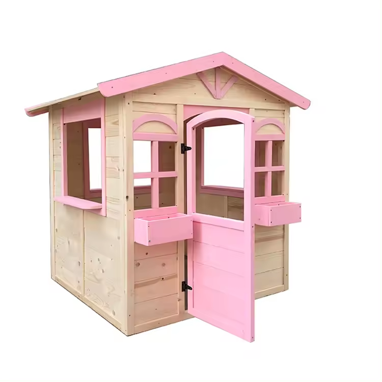 Maison de jeu en bois pour enf - Kids Outdoor Wooden Playhouse avis et prix
