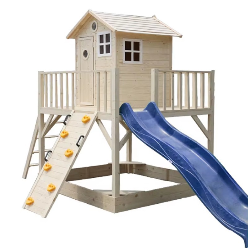 Maison de jeu en bois d'extéri - Kids Outdoor Wooden Playhouse avis et prix