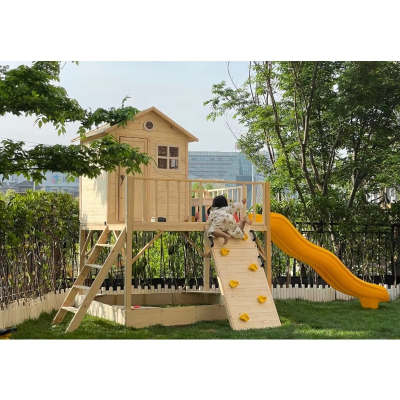 Maison de jeu en bois d'extéri - Kids Outdoor Wooden Playhouse avis et prix