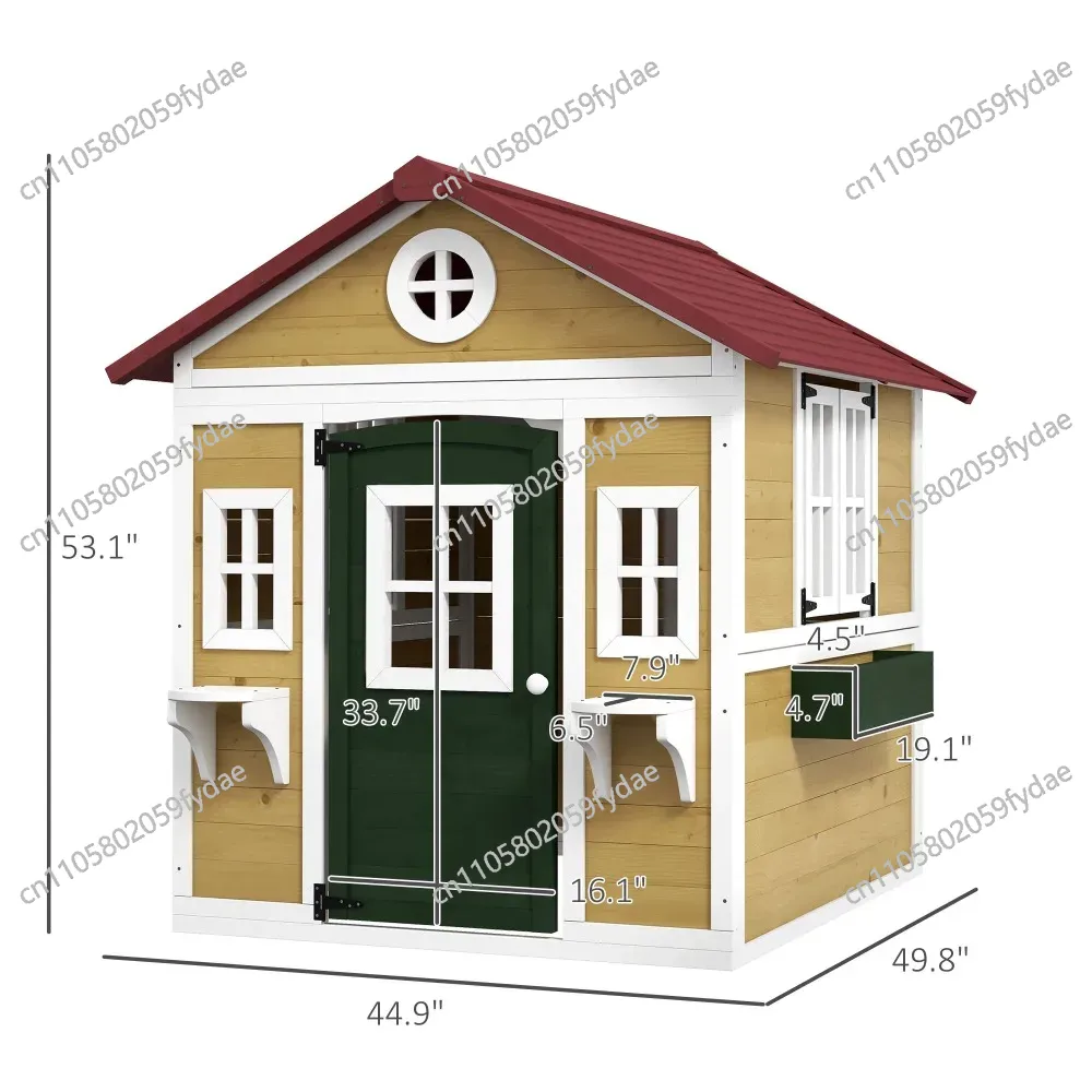 Maison de jeu pour enfants en  - Kids Outdoor Wooden Playhouse avis et prix