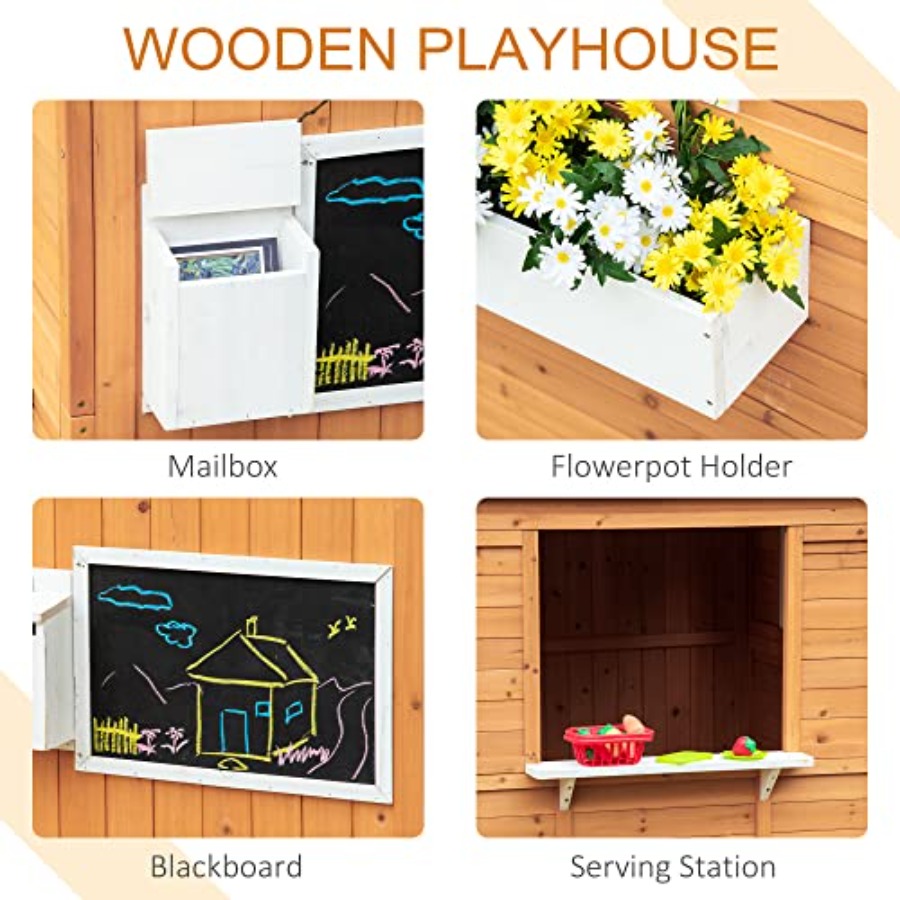 Maisonnette en bois d'extérieu - Kids Outdoor Wooden Playhouse avis et prix