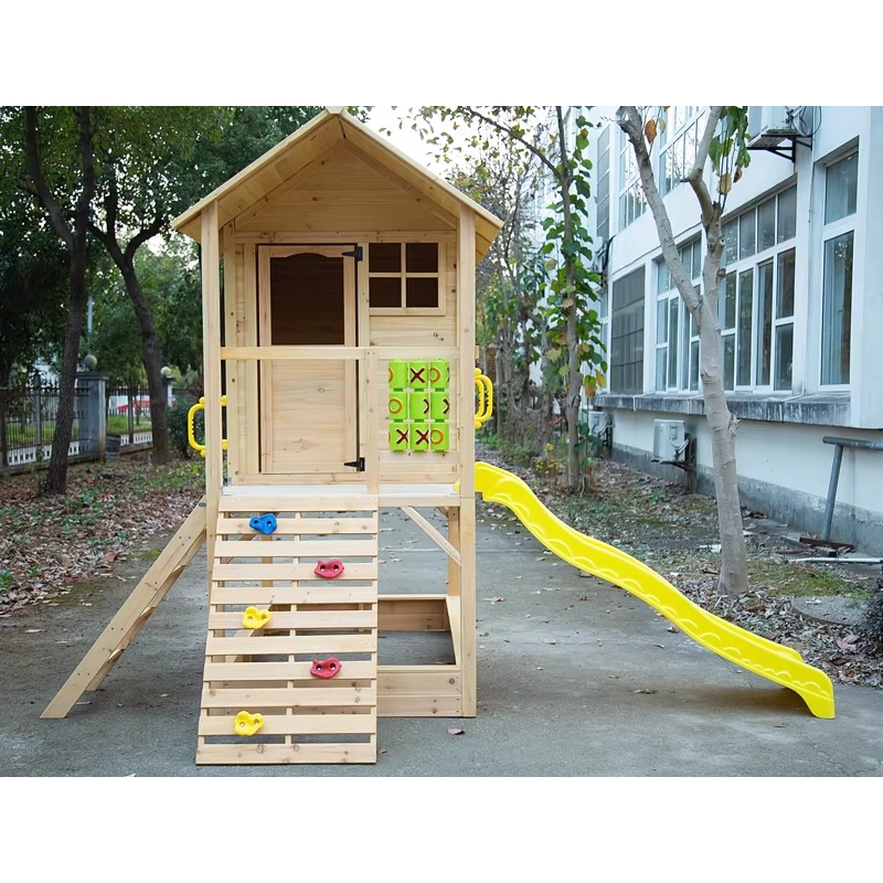 Maisonnettes de jeu en bois po - Kids Outdoor Wooden Playhouse avis et prix