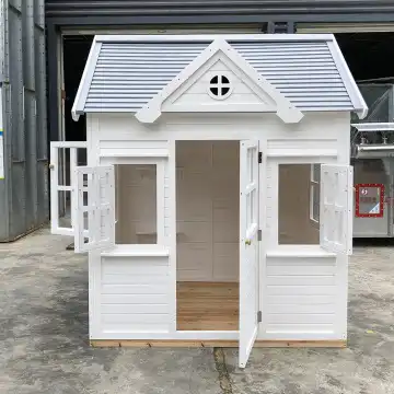 Maisonnette de jeu en bois pou - Kids Outdoor Wooden Playhouse avis et prix
