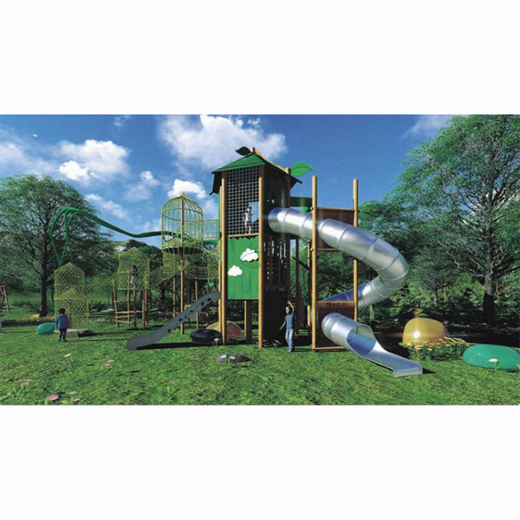 Grand toboggan aquatique extér - Kids Outdoor Wooden Playhouse avis et prix