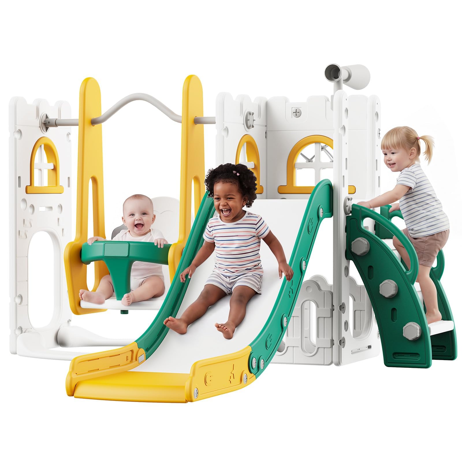 Ensemble de jeux 7 en 1 pour t - Kids Outdoor Swing Set With Slide avis et prix