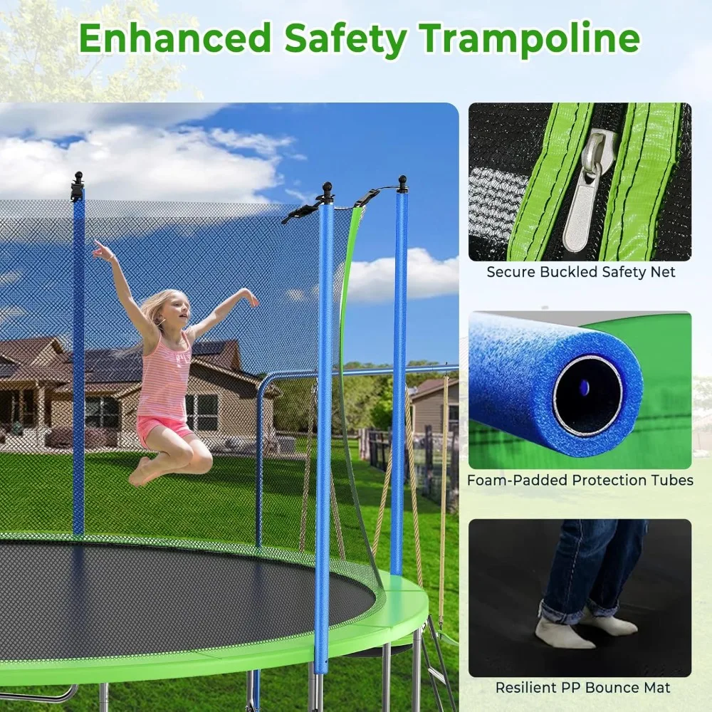 Ensemble de trampoline 12-14 p - Kids Outdoor Swing Set With Slide avis et prix