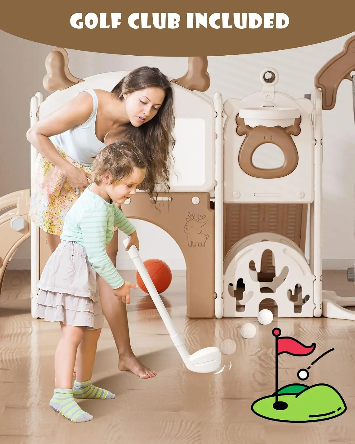 Ensemble toboggan et balançoir - Kids Outdoor Swing Set With Slide avis et prix