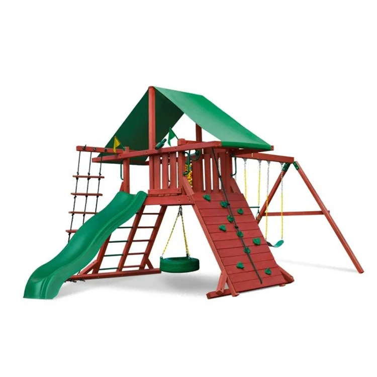 Ensemble toboggan et balançoir - Kids Outdoor Swing Set With Slide avis et prix