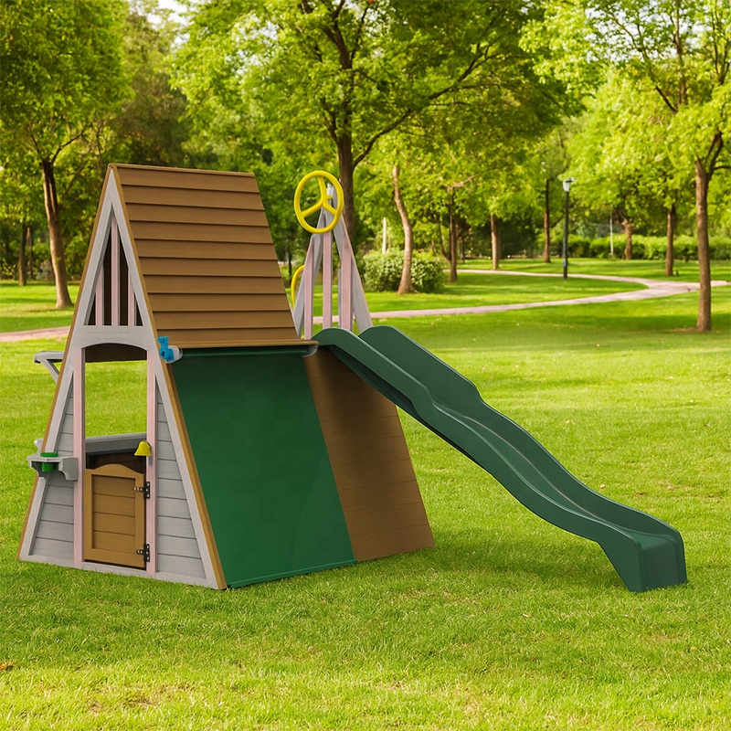 Équipement de terrain de jeu e - Kids Outdoor Wooden Playhouse avis et prix