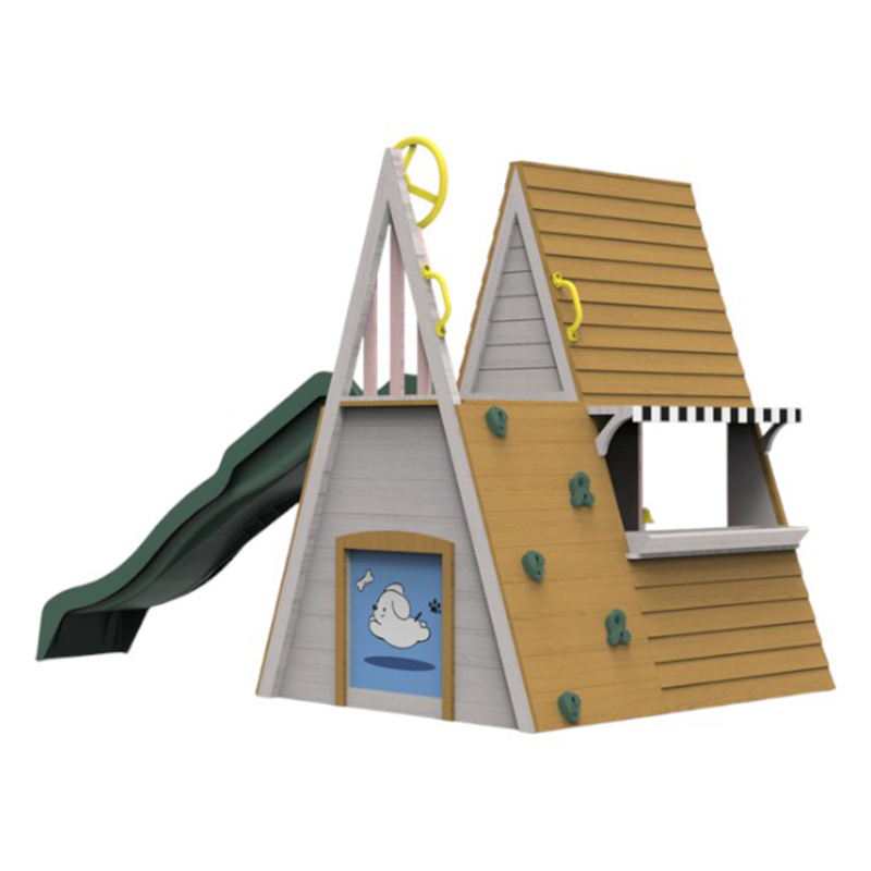 Équipement de terrain de jeu e - Kids Outdoor Wooden Playhouse avis et prix