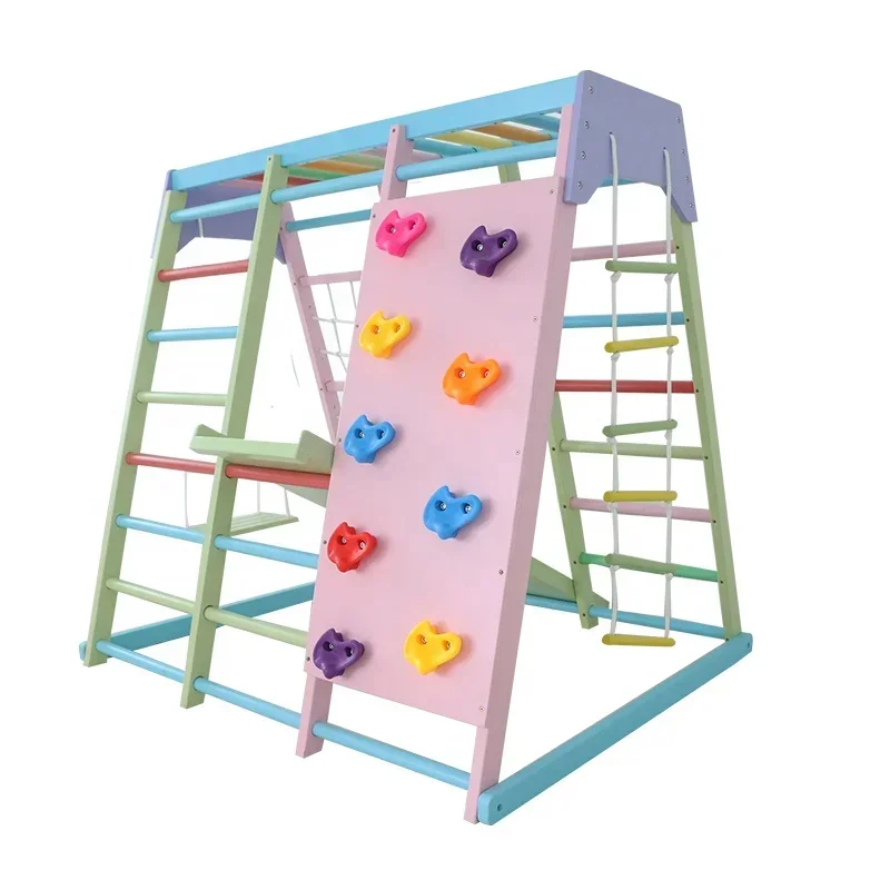 Structure d'escalade en bois p - Kids Outdoor Swing Set With Slide avis et prix