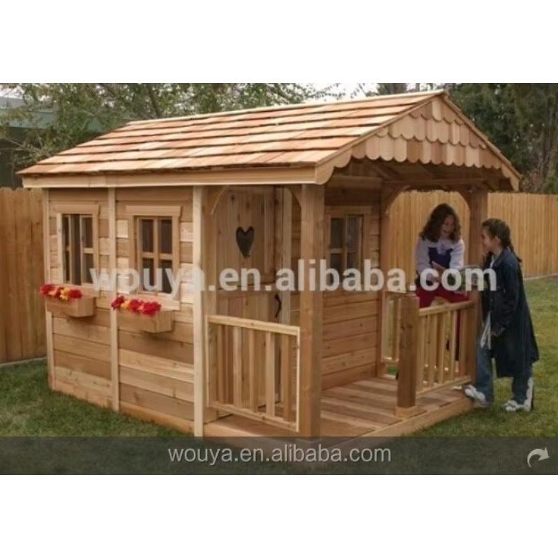 Maison de jeu en bois préfabri - Kids Outdoor Wooden Playhouse avis et prix