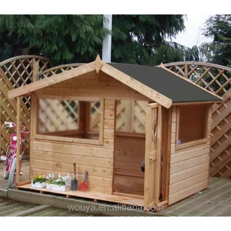 Maison de jeu en bois préfabri - Kids Outdoor Wooden Playhouse avis et prix
