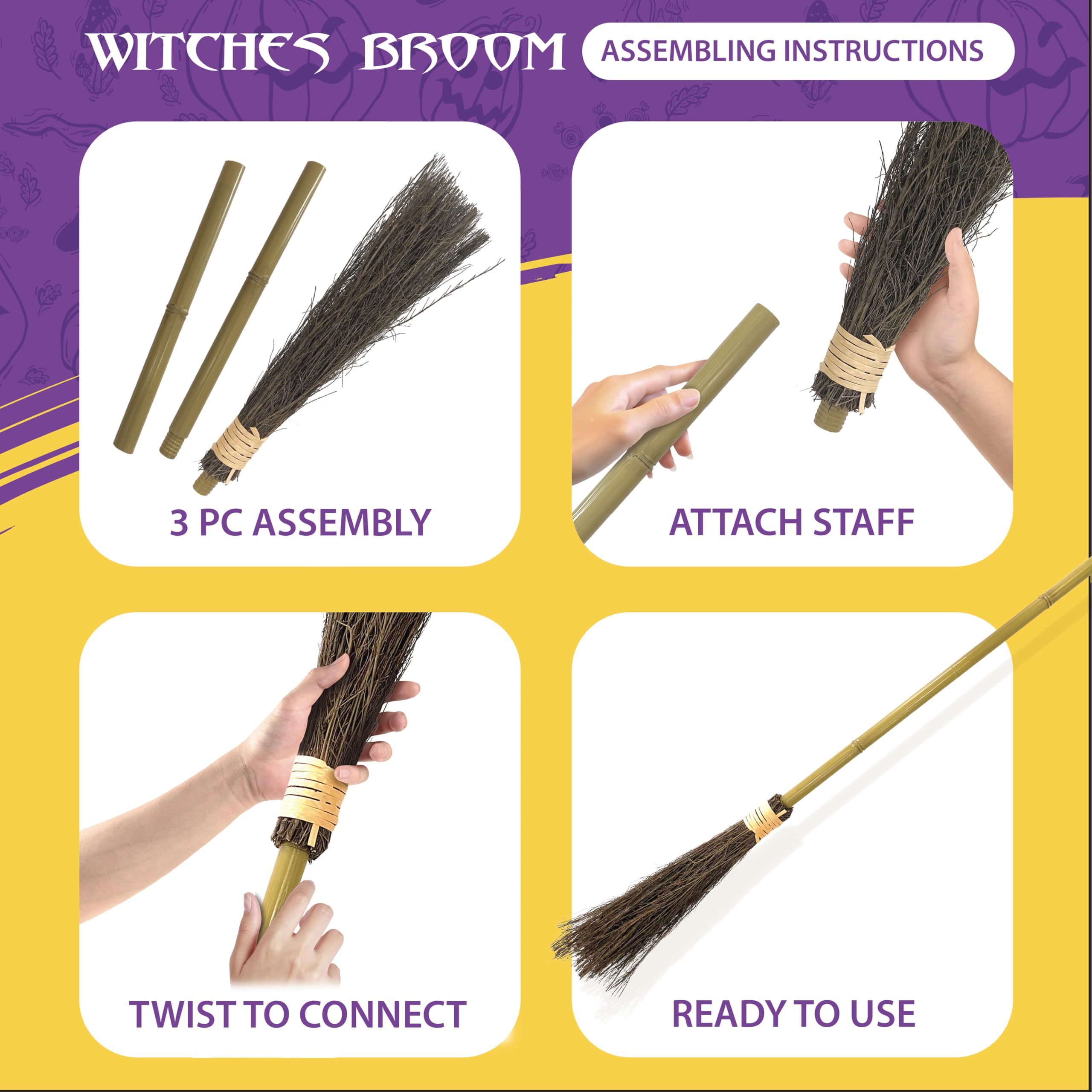 Balai de sorcière en bambou de - Kids Outdoor Broom avis et prix
