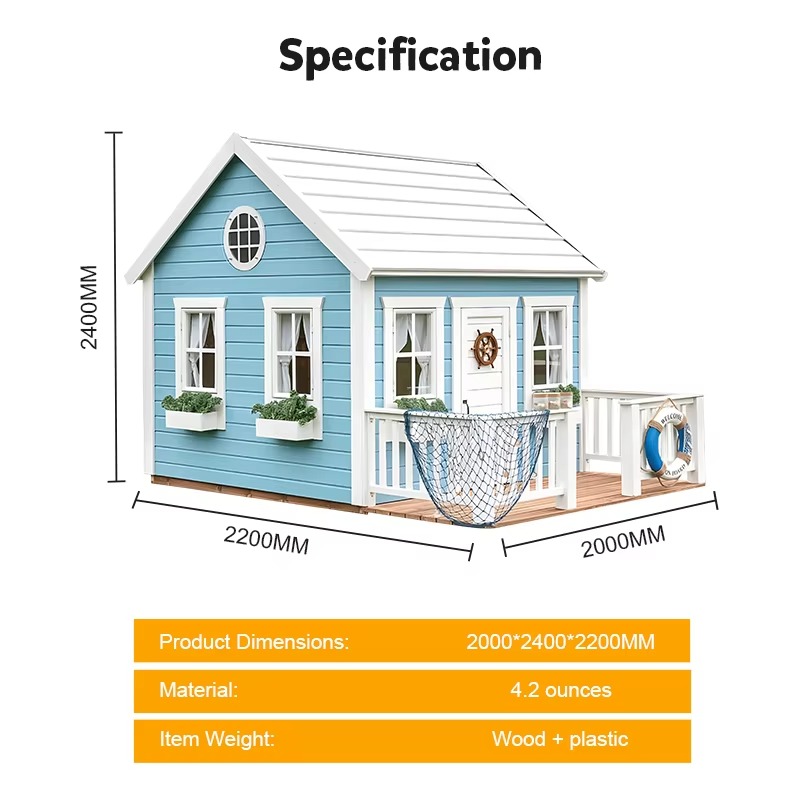 Maisonnette de jardin en bois  - Kids Outdoor Wooden Playhouse avis et prix