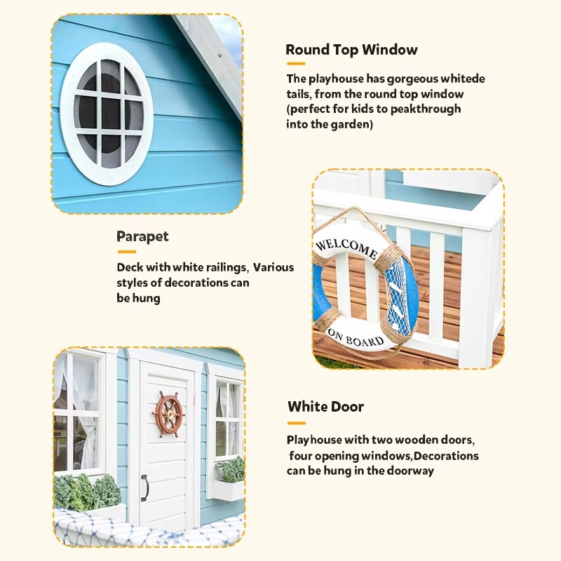 Maisonnette de jardin en bois  - Kids Outdoor Wooden Playhouse avis et prix